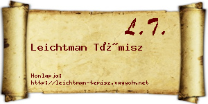 Leichtman Témisz névjegykártya
